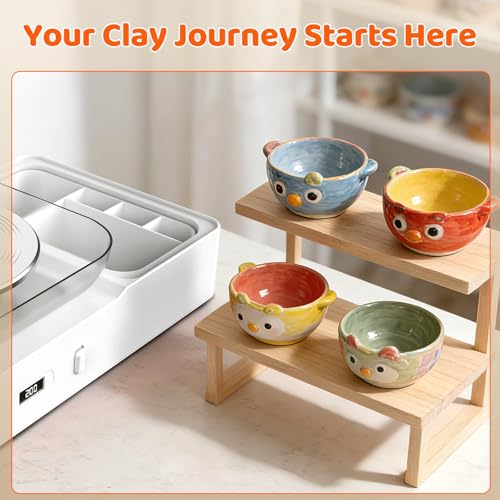 Skirfy Pottery Wheel for Adults Kids,Clay Craft Set for Ages 6-12 - color: White