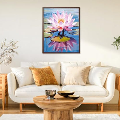 Paint by Numbers Kit for Adults, Lotus DIY Acrylic Painting Kit, 16x20 Inch - color: CYOP1P08
