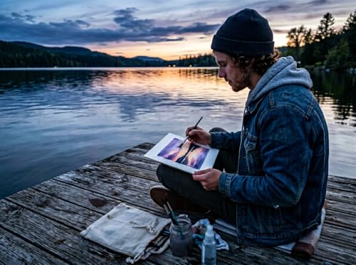 Crescent Creative Watercolor Board 11x14, 3 Sheets,100% Rag Cold Press Surface for Washes and Dry Brush | Extra Heavy Weight, Acid-Free, Rigid