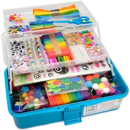 Olly Kids Craft Box, Arts & Crafts Supplies Set for Kids Ages 4-8 - color: Blue
