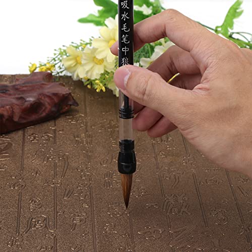 LiebeWH Water Brush Pen Set 6Pcs Refillable for Watercolor Painting Chinese Calligraphy Hand Lettering Travel Art Supplies Beginners and Professionals