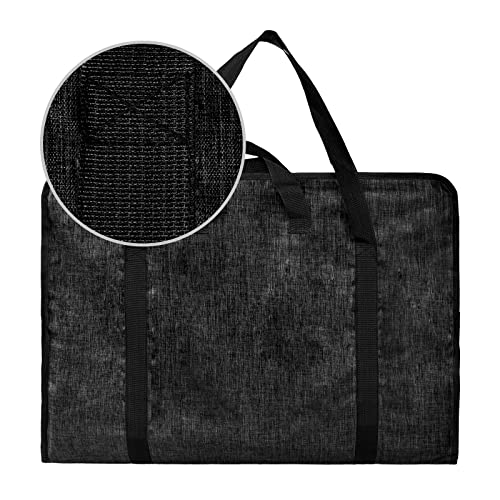 Students' Water-Resistant Portfolio Tote for Art Supplies - 8K Drawing Board Carry Shoulder Bag - Durable Portfolio Case - color: #3，Black