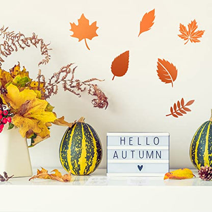 20 Pieces Autumn Leaf Stencils Fall Pumpkin Templates Reusable Craft Stencils Plastic Painting Harvest Stencil for Craft DIY Fabric Canvas Wall Maple Leaf Pumpkin Painting Home Decorations(Leaves) - style: Leaves