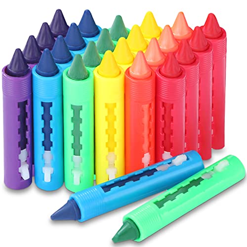 Epakh 24 Pieces Washable Crayons for Toddlers and Kids Easy Clean Colorful Crayons Shower Markers Toys Paint Art Supplies