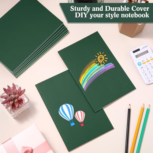 Mimorou 100 Pcs A5 Journals Notebooks Bulk,Green,Unlined - color: Green, style: Unlined