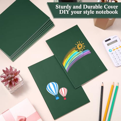 Mimorou 100 Pcs A5 Journals Notebooks Bulk,Green,Unlined - color: Green, style: Unlined
