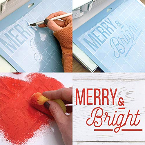 Easy Cut Stencil Sheet Set of 24-12x12 Mylar for Cricut Vinyl Cutting | Acetate Craft Material Sheets, 12 X 12 Inch - Easy to Cut Stencils for Your Vinyl Cutting Projects