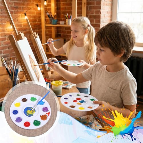 100 Pcs Plastic Round Paint Tray Palettes