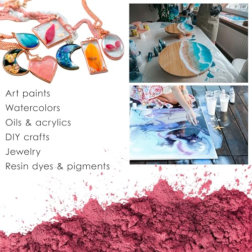 U.S. Art Supply Mica Pearl Pigment Powder Kit, 6 Metal Tones 3.5oz (100g) | Jewelescent - Cosmetic Grade, Epoxy Resin Color Pigment, Mica Powder for Resin, Soap, Slime, Candle Dye, Art - style: 6 Color - Metal Colors