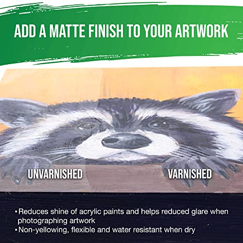 U.S. Art Supply 8 oz Matte Acrylic Varnish for Acrylic Painting - size: 8-ounces