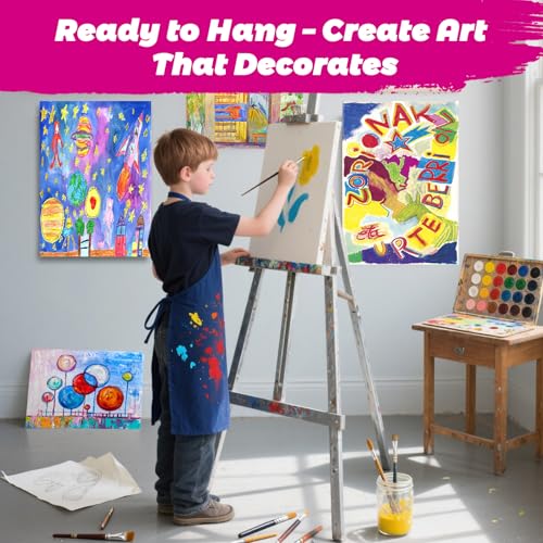 Stretched Canvas for Painting, 2Pack 24X36 Large Canvas for Painting, (280GSM) Triple Primed 2/3" Profile Cotton Professional Artist Quality Blank Canvas,Ready to Paint, Art Supplies for Acrylic, Oil - size: 2PK 24x36
