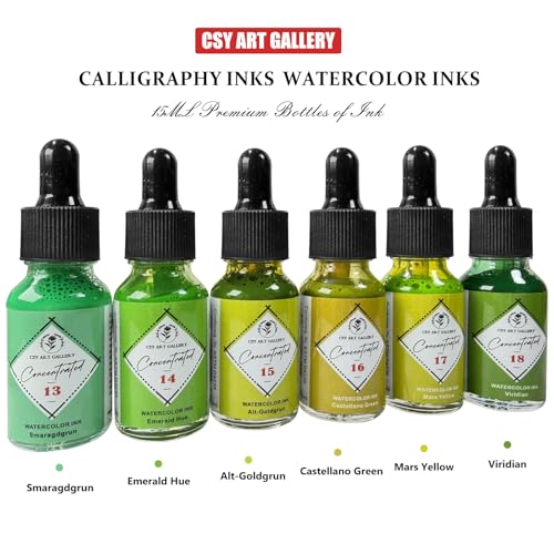Watercolor Paint Ink Set-Matcha Color Palette-Drawing Inks-Pigment-Based Handmade Ink Quality Art Supplies for Artists Adult Painting Aketching - color: Matcha Cream Set