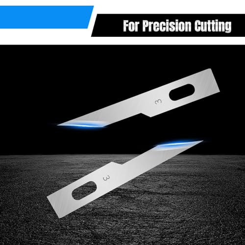 120 Pcs Exacto Knife Blades, #3 High Carbon Steel Hobby Knife Blade Refills Hobby Knife Replacement Blades for Craft, Scrapbooking, Stencil - size: #3