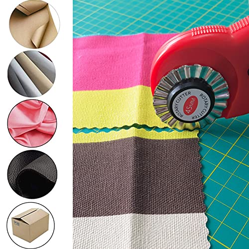 45mm Pinking Rotary Cutter Blades, Wavy Replacement Blade, Rotary Blades Refill 45mm,Fits Fiskars,OLFA,Martelli,Dremel,Truecut,DAFA,Paper Cutting Blades Refill for Quilting Scrapbooking Sewing,5 Pack - color: Silver Wavy (45mm 5pcs)