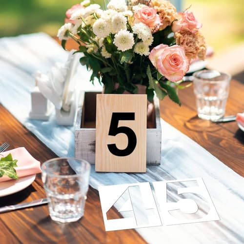 1 Inch Number Stencils Plastic Number Stencils Reusable Digital Painting Templates for Cake Stencil Address Templates - size: 1 Inch