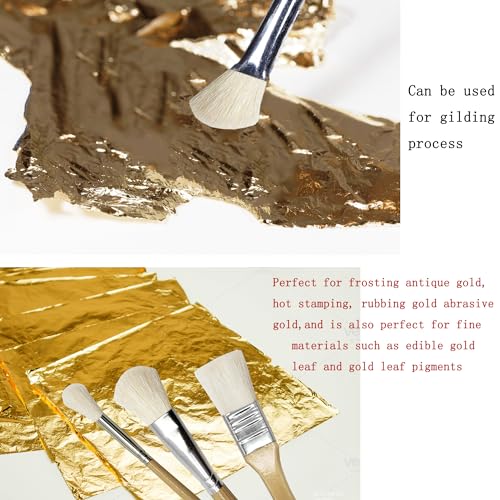 Sdanart Gilding Brush Set,7 PCS Professional Goat Hair Blend Mop Brush Set