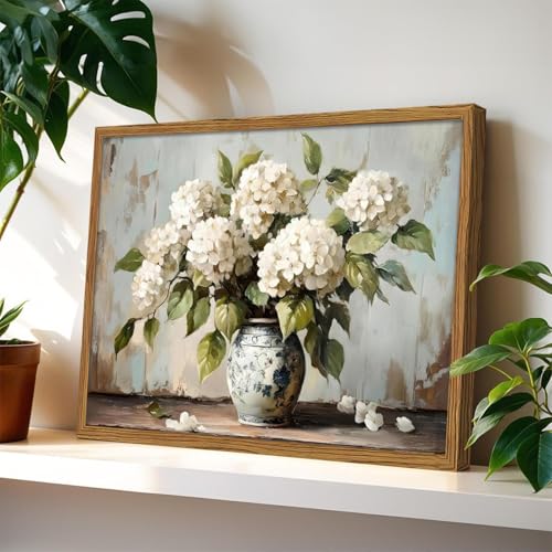 Hydrangea Diamond Art Kits for Adults Round Diamond Painting 16x12 Inch - color: DD149