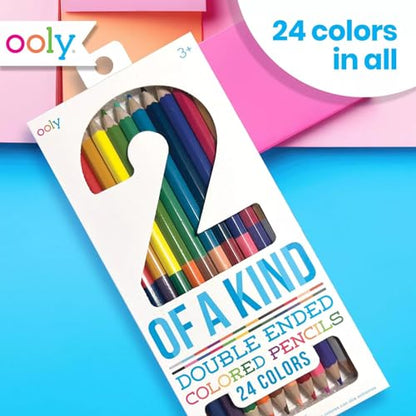 Ooly Double-Ended Colored Pencils, Set of 12, 24 Colors - style: Double-Ended