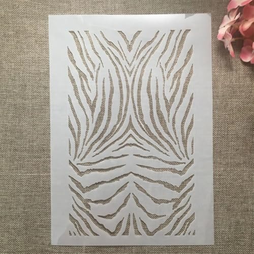 TIAMECH A4 Reusable Tiger Printed Stencil for Painting - style: Tiger Stripe