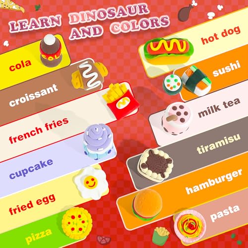 Aestd-ST Air Dry Clay Kit - Food Toy Theme, Modeling Clay for Kids | DIY Magic Clay with Tools and Tutorials, 12 Boxes Molding Clay, Ultra Light, Soft & Non-Sticky, Arts and Crafts Gift for Kids - color: Food Toy Theme