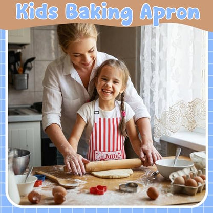 3 Pack Kids Apron for Cooking Adjustable Kids Chef Aprons | Kitchen Funny Aprons with Pockets for Boys Girls Toddler Painting Baking Artist Apron - color: Black,red,blue