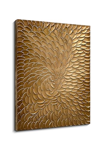 NANKAI Art Dark gold thick texture abstract oil painting hand-painted 3D wall art 40x28 inch canvas wall art Deco painting - color: NKHB247