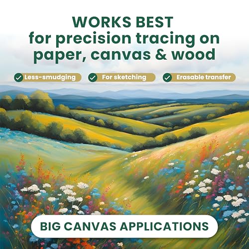 MyArtscape Graphite Transfer Paper Roll - 17 x 15 ft Black Waxed | Carbon Paper Graphite Paper roll for reusable tracing on canvas, wood, paper, glass, metal & ceramic - size: 17" x 15ft