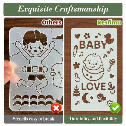 Animal Stencils for Crafts Reusable 20Pcs Stencils(7X3.9 Inch) - color: Animal 1