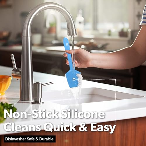 DI ORO Silicone Spatula Set - 600F Heat Resistant, 5-Pc Blue - color: Blue