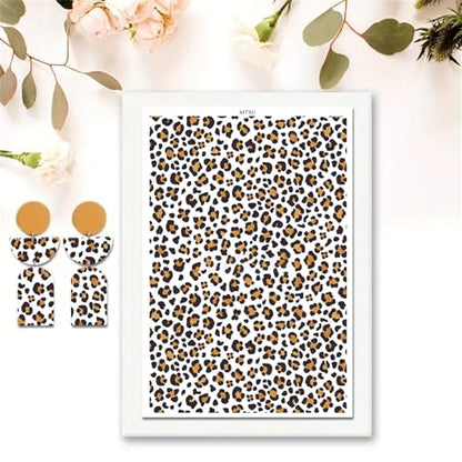 Briartw 10 Sheets Leopard Pattern Polymer Clay Transfer Paper,Per Sheet 3.93inch x 5.82inch Polymer Clay Transfer Sheets for DIY Clay Jewelry Making Disposable Stickers