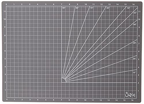Sizzix Large Cutting Mat with Grid for Scrapbooking, Cardmaking, Papercraft, Home Décor & DIY Projects, Grey, One Size, Multicolour