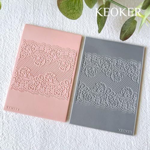 KEOKER Lace Texture Sheets for Polymer Clay, Sheet Mat for Creating Textured Clay Effects (A+B+C) - color: ALL