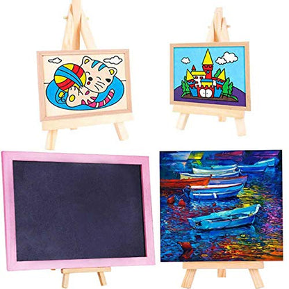 9.4 Inches Tall Wood Easels Set of Tabletop Display Easels, Art Craft Painting Easel Stand for Artist Adults Students (6pack) - style: 6pack