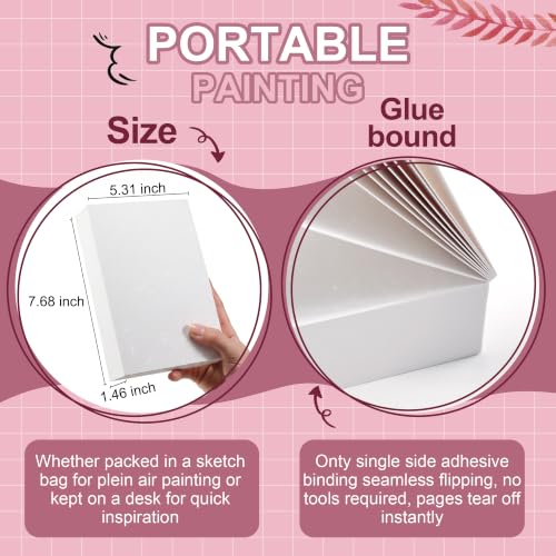 rubens Watercolor Paper Pad, 5.3 x 7.6 in Glitter Hot Pressed Papers - color: 5.31”x7.68”