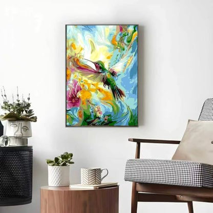 OJTOYART Hummingbird Paint by Numbers Kit for Adults,Paint Canvas 16x20In - color: MT23225