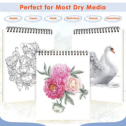 FIXSMITH 9"X12" Sketch Book, 100 Sheets, 68 lb/100gsm Sketchbook, 2 Pack | Acid Free Drawing Paper | Top Bound Artist Sketch Pad | for Kids, Beginners, Artists & Professionals | Bright White - color: Tan, size: 9"x12"-2 Pack