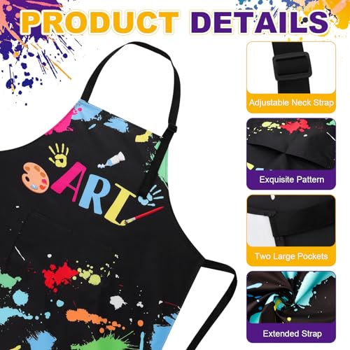 Painting Artist Apron with Pockets, Waterproof Painting Aprons for Adults, Adjustable Art Apron Bib Apron - color: Style 1