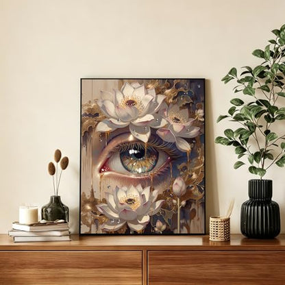 AUKELHJ Paint by Numbers Kit for Adults Beginner, Eye, 16X20 Inch - color: 10-Eye