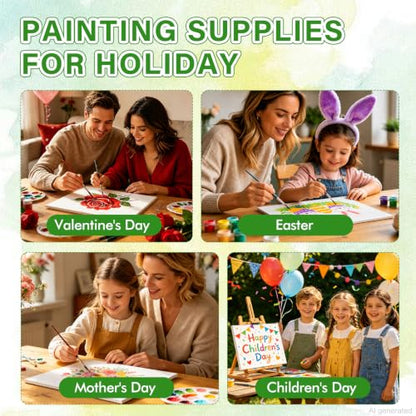 ESRICH 120-Pack 8x10 Primed Canvas Boards Value Pack | 100% Cotton, Acid-free, Works with Acrylic, Oil, Watercolor, Ideal for Beginners, Kids, Adults & Professional Artists.