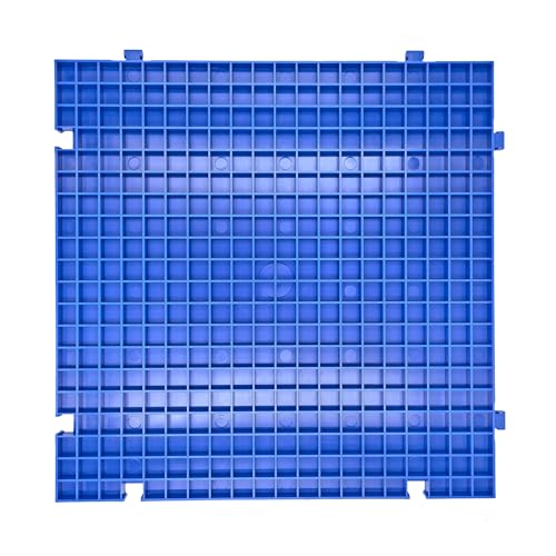 Stained Glass Cutting Mat, Solid Bottom Plastic Grid, Blue, 1 Pack - size: 12"L x 12"W