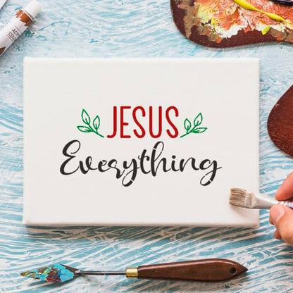 Christian Stencils for Painting Bible Verse Stencil | Reusable Motivational Religious Stencils for Painting on Wood Sign Fabric Canvas DIY Crafts - style: Christian