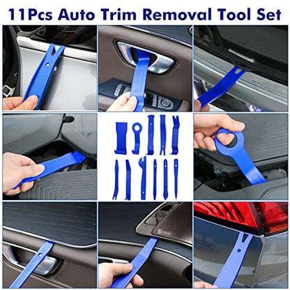 JNLK 352pcs Trim Removal Tool, Pry Tool, Door Panel Removal Tool Kit, Clip Tool, Fasteners Removal Tool with Car Retainer Body Clips Set, Blue - color: Blue