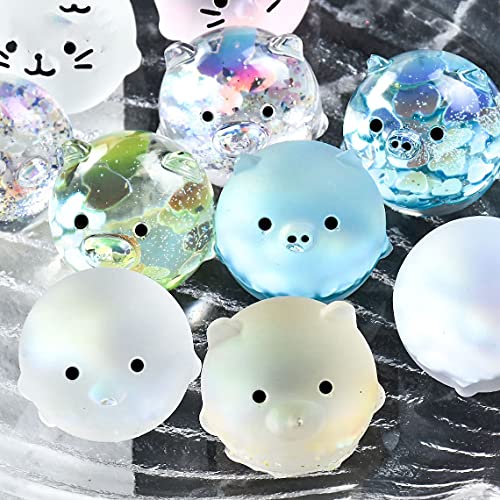 2Pcs Silicone Resin Molds for Jewelry Keychain Pendent Necklace, Cute Animal Orbs Piglet Chicken Bear Shape Ornaments Casting Molds for UV Resin Crafts, DIY Jewelry Making (Mirror & Matt) - size: 2pcs Animal