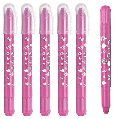 PATIKIL Watercolor Gel Crayon, 6Pcs Twist Coloring Pink Crayon - color: Pink