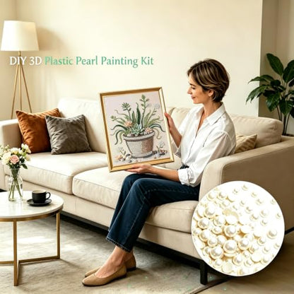Plant Pearl Painting Kits for Adults, Diamond Art Painting 12x16In - color: PL08-1