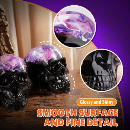 LET'S RESIN 3D Skull Resin Molds, 4 Size Silicone Mold Set for Epoxy Resin - color: skull