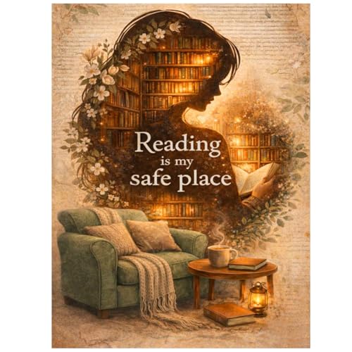 Reading Diamond Art Kits for Adults, Diamond Painting Kits 12x16 Inch | Diamond Painting Kits for Adults Beginners, Gem Art, 5D Full Drill, DIY Arts and Crafts for Gift Home or Decor - color: Reading
