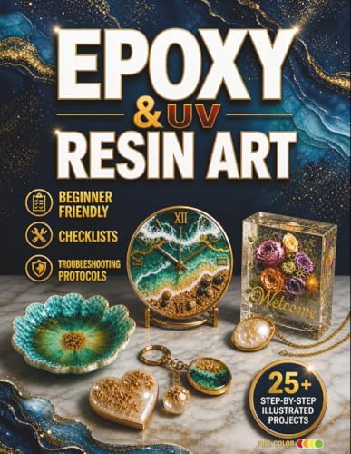 Epoxy and UV Resin Art Complete Guide: The Path to Unlocking Your Personal Style, Becoming a Pro and Creating Gorgeous Pieces to Gift or Sell | Includes 25 Fully Illustrated Easy-to-Follow Projects