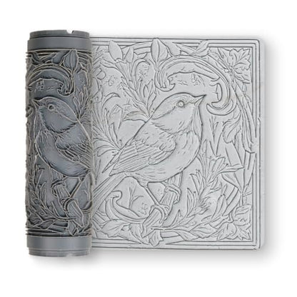 Chickadee Clay Texture Roller 4" for Polymer Clay - color: Chickadee Roller, size: 4 inch