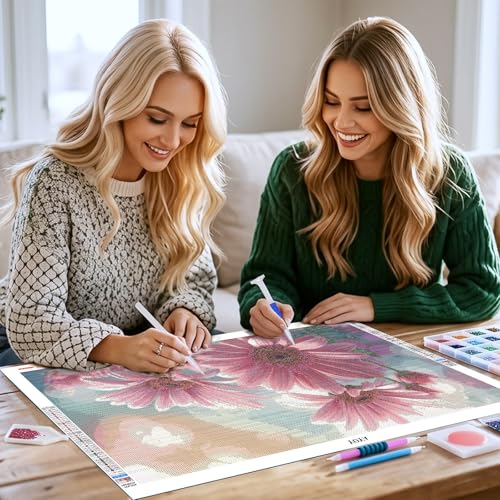 YOYA Large Diamond Art Kits for Adults, Flowers, 27.5 x 15.7 Inch - color: Flowers 034